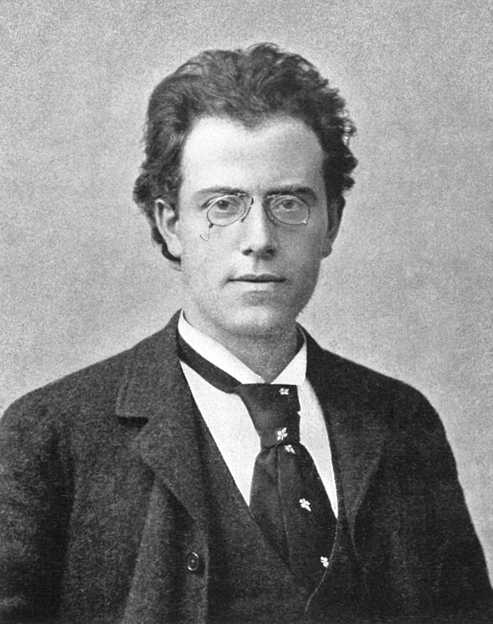 Gustav Mahler portrait by E. Bieber in 1902, Public domain, via Wikimedia Commons